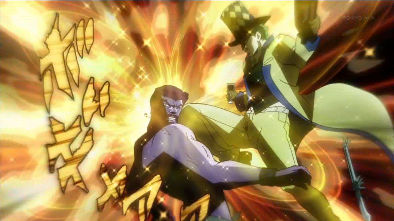 In JoJo's Bizarre Adventures, how does Dio with The World fare in